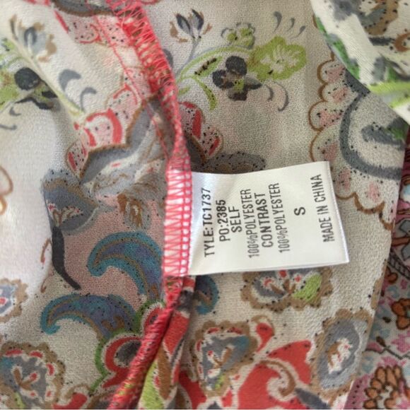 GiGio Women's Paisley Blouse - pink and Blue, small - Picture 6 of 6